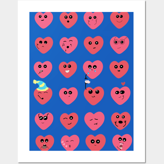 Heart emojis Wall Art by Sara's digital corner